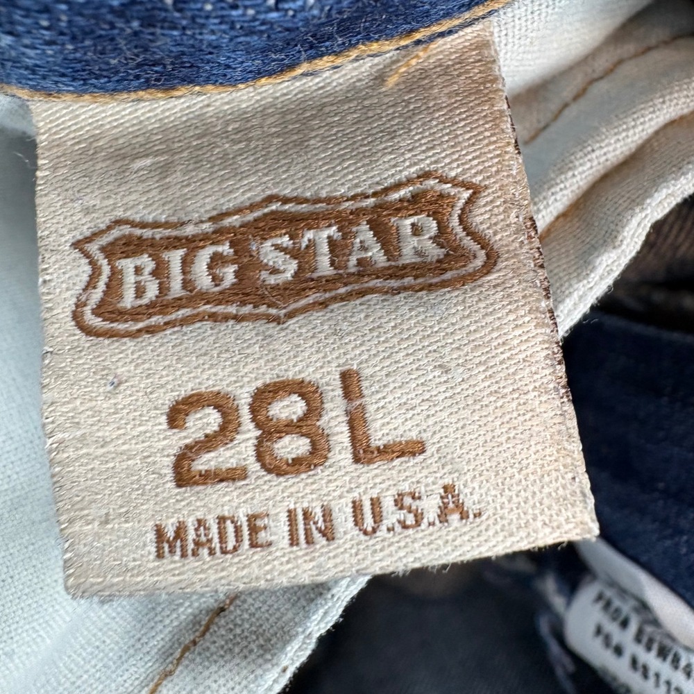 Big Star Jeans Women's 28L Blue Slim Sweet Low Rise Boot Flare Y2K Whiskering - Picture 13 of 15